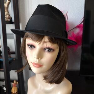 Vintage Wormser Black Fedora Hat